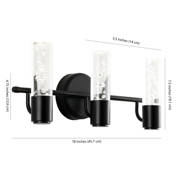 Bolha Minimalist Modern Bubble Acrylic/Iron Integrated LED Vanity Light